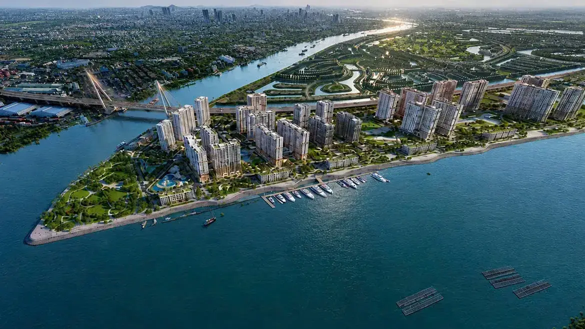 Phối cảnh tổng thể Imperia Royal Island tại mũi đảo Vũ Yên, Hải Phòng