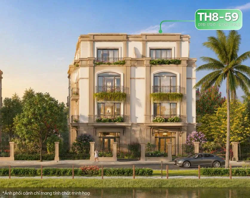 Biệt Thự Song Lập Thiên Hà – View kênh đào sinh thái của dự án, thoáng đẹp – TH8-59 | Vinhomes Golden City